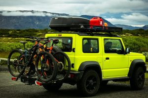 bikes attached in hummer 